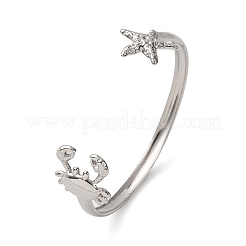 Браслеты-манжеты из нержавеющей стали 304 для женщин&nbsp;BJEW-C123-01A-P