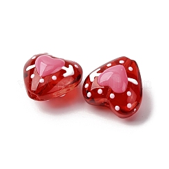 Стеклянные эмалевые бусины&nbsp;GLAA-Q125-01C