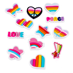 24 шт. 12 стиля радужных ПВХ-кабошонов&nbsp;FIND-TA0005-48