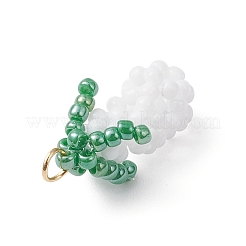 Подвески из стеклянных бусин в форме баклажана 3d&nbsp;PALLOY-MZ00942