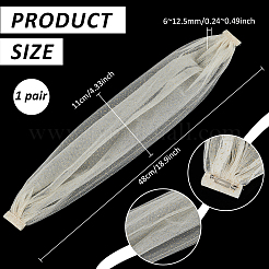 Полиэстеровый свадебный чехол на руку невесты&nbsp;AJEW-WH0766-26