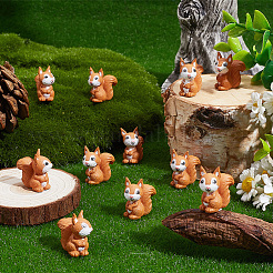 30 шт. ПВХ пластиковые миниатюрные украшения в виде белки&nbsp;DJEW-SP0001-27