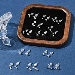 2 пара сережек-гвоздиков из сплава для женщин&nbsp;EJEW-FS0001-27J