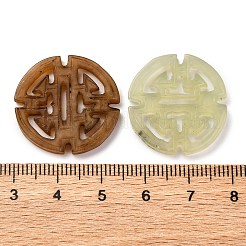 Резные подвески долголетия из окрашенного натурального нефрита сюянь&nbsp;G-M195-01