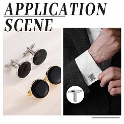 18 шт. 3 стиля запонок из нержавеющей стали 304 для мужчин&nbsp;FIND-AR0004-89
