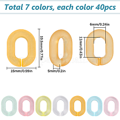 280 шт. 7 цвета прозрачные акриловые соединительные кольца&nbsp;MACR-SP0001-41