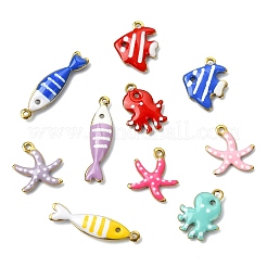 40 шт. 4 стиля эмалевых подвесок из нержавеющей стали 304&nbsp;STAS-CJ0003-27