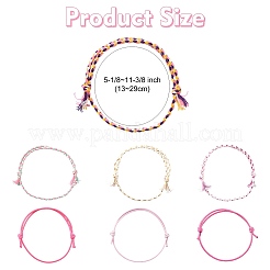 14шт. набор браслетов из хлопкового шнура 7 цветов для мужчин и женщин&nbsp;BJEW-FS00025-01