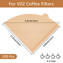 100 шт. бумажные фильтры для кофе&nbsp;FIND-WH20007-39A