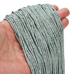 Окрашенные синтетические бирюзовые бусы нити&nbsp;G-P594-01B-05