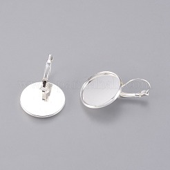 Сеттинги Leverback серьги латунь KK-C1244-20mm-S-FF