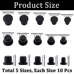 50 шт. 5 стили силиконовых заглушек для отверстий&nbsp;AJEW-GF0011-62H