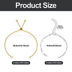 2 комплект из 2 стилей звеньев цепи из нержавеющей стали 304 для изготовления браслета&nbsp;AJEW-TA0001-77