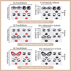 6 лист 6 стилей УФ-переводных наклеек&nbsp;DIY-PH0033-91