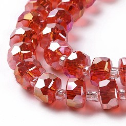 Прозрачные стеклянные бусины гальваническим пряди&nbsp;GLAA-E036-01D