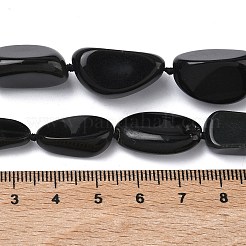 Натуральный черный камень бисер нитей&nbsp;G-L650-D01-01