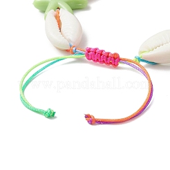 Натуральные смешанные бусины из ракушек каури плетеные браслеты из бисера&nbsp;BJEW-JB11785