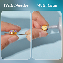 Стеклянный стальной коготь пришитый стразы&nbsp;FIND-WH20040-07G-05