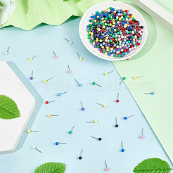 600 шт. 10-х цветные круглые кнопки из нержавеющей стали&nbsp;FIND-SP0004-46