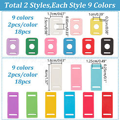 36 шт. 18 пряжки для шнурков из ПВХ&nbsp;FIND-AR0004-64