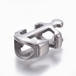 Не тускнеющие скользящие подвески/слайдерные бусины из нержавеющей стали марки 304&nbsp;LS-STAS-E472-01P