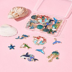 24шт 12 стиля подвески из сплава с эмалью&nbsp;FIND-FS0004-19