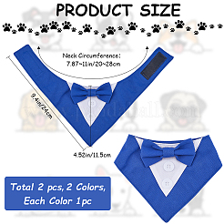 2 шт. 2 стиля полиэстеровый носовой платок для домашних животных AJEW-CP0008-69A