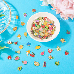 112 шт. 28 стиля фруктовых сплавов эмалевых подвесок&nbsp;FIND-TA0008-83