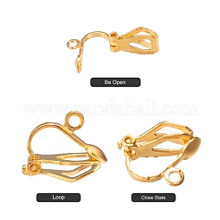 Латунные серьги с клипсами&nbsp;EC109-G