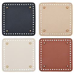 4 шт. 4-х цветная квадратная сумка из искусственной кожи для вязания крючком&nbsp;AJEW-CL0001-75