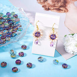 100 шт. 5 вида прозрачных гальванизированных стеклянных бусин с УФ-покрытием&nbsp;GLAA-TA0003-19C