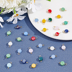 100 шт. гальванизированные непрозрачные стеклянные соединительные подвески&nbsp;PALLOY-GO0001-39