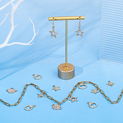 40 шт. 5 стиля подвески из сплава со стразами в виде звезд&nbsp;FIND-DC0007-52