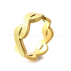 Текстурированное кольцо-инфинити из нержавеющей стали 304 для женщин&nbsp;RJEW-L126-07B-G