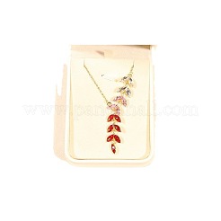 Ожерелье и серьги-гвоздики из пшеничного сплава с кубическим цирконием градиентного цвета&nbsp;FS-WGBA5F1-02