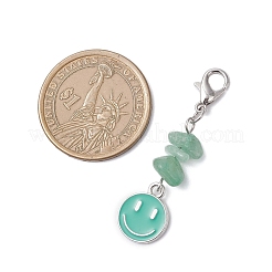 6 шт. эмалированный сплав с изображением улыбающегося лица&nbsp;HJEW-JM04449