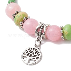 2 шт. браслеты из сплава с подвесками в виде дерева жизни&nbsp;BJEW-MZ00256