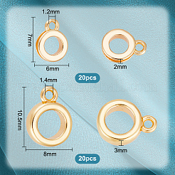 40 шт. 2-х размеров латунные трубчатые дужки&nbsp;KK-PH0010-37