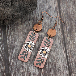 Деревянные болтающийся серьги&nbsp;FS-WG55ED2-01