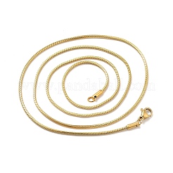 Ионное покрытие (ip) 304 нержавеющая сталь квадратные ожерелья-змейки&nbsp;X-STAS-A066-07-02G