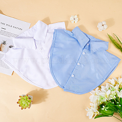 2шт. 2-х цветный съемный полиэстеровый женский накладной воротник&nbsp;DIY-CP0013-12B