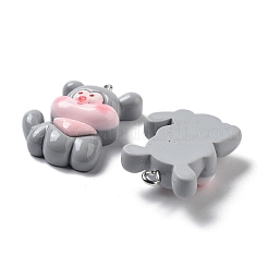 Подвески в виде щенков из непрозрачной смолы&nbsp;LS-RESI-R444-02D