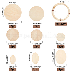 1 комплект деревянных донышек для вязания крючком&nbsp;WOOD-PH0002-57
