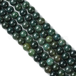 Природные моховой агат бисер нитей&nbsp;GSR10mmC001