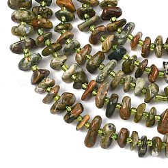 Природные риолитом яшмы бисер нитей&nbsp;G-F821-B01-01