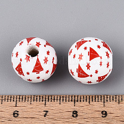 Рождественские бусины из дерева схима&nbsp;WOOD-T032-35H