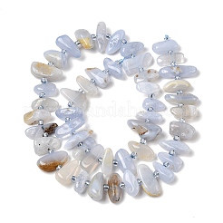 Натуральный голубой кружевной агат бисер нитей&nbsp;G-L649-A02-01
