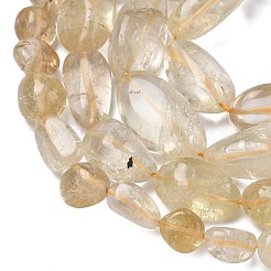 Нити из нагретых натуральных цитриновых бусин&nbsp;G-L650-I01-01