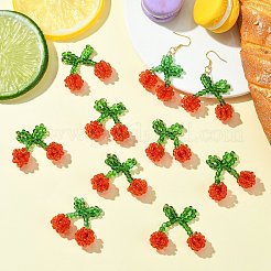 Подвески из стекла ручной работы в виде вишневых семян&nbsp;PALLOY-CJ00077