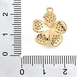 Латунные микропаве прозрачные подвески с фианитом&nbsp;KK-U065-02A-G